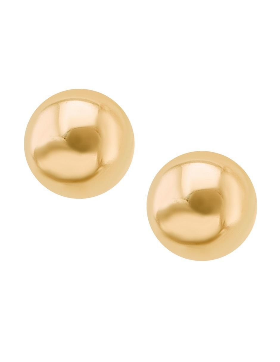 Broqueles redondos de oro amarillo con acabado brillante Broqueles redondos de oro amarillo con acabado brillante