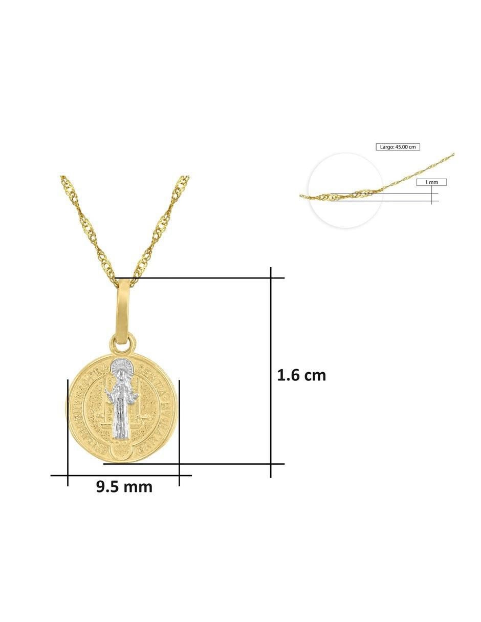 Medalla y cadena de oro 10 K 6