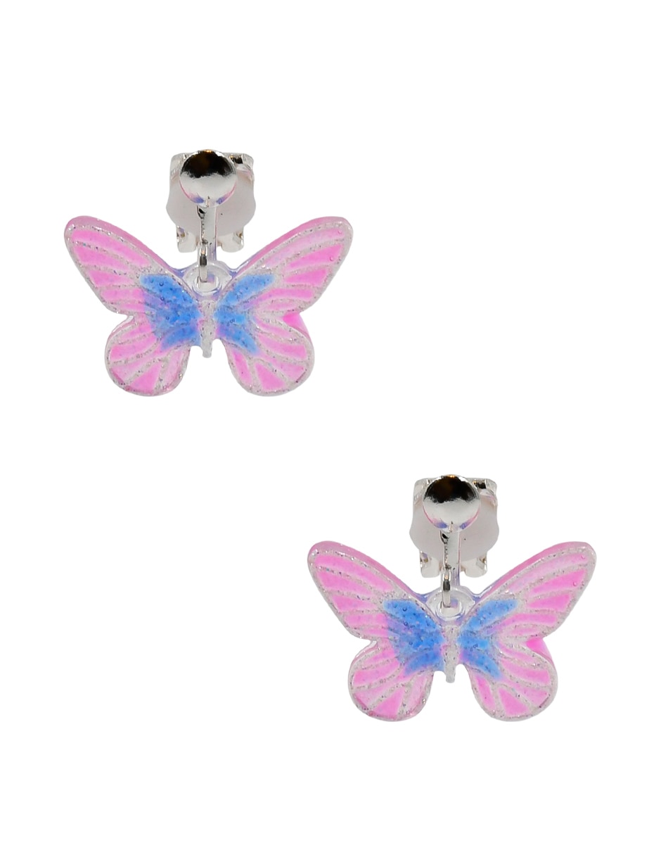 Aretes de mariposa con acabado brillante 1