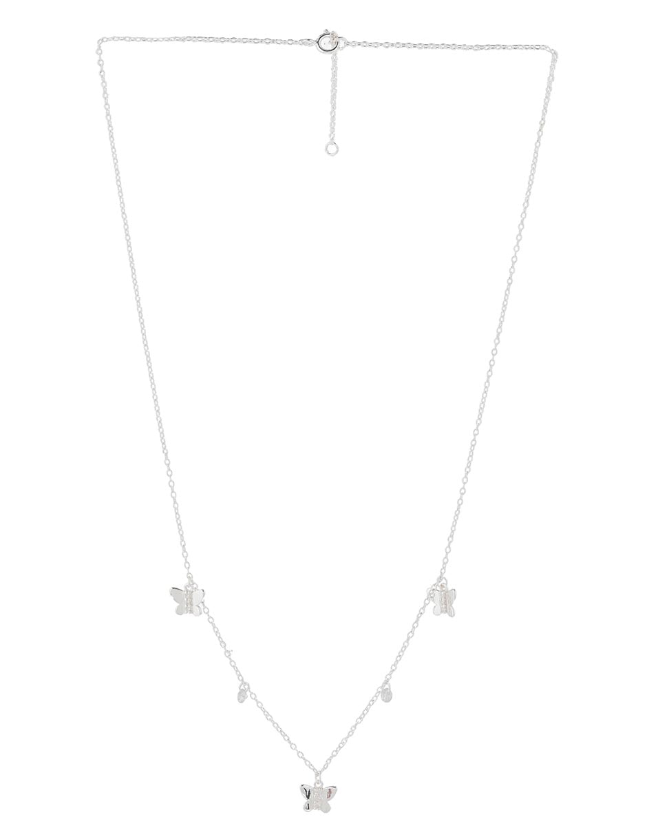 Collar de mariposa de plata 2