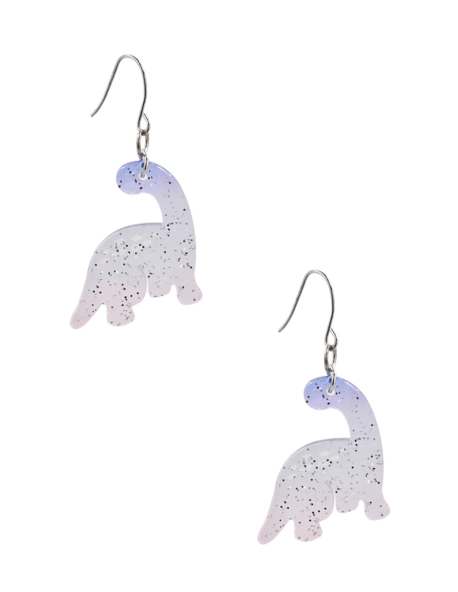 Aretes de dinosaurio con acabado mate 2