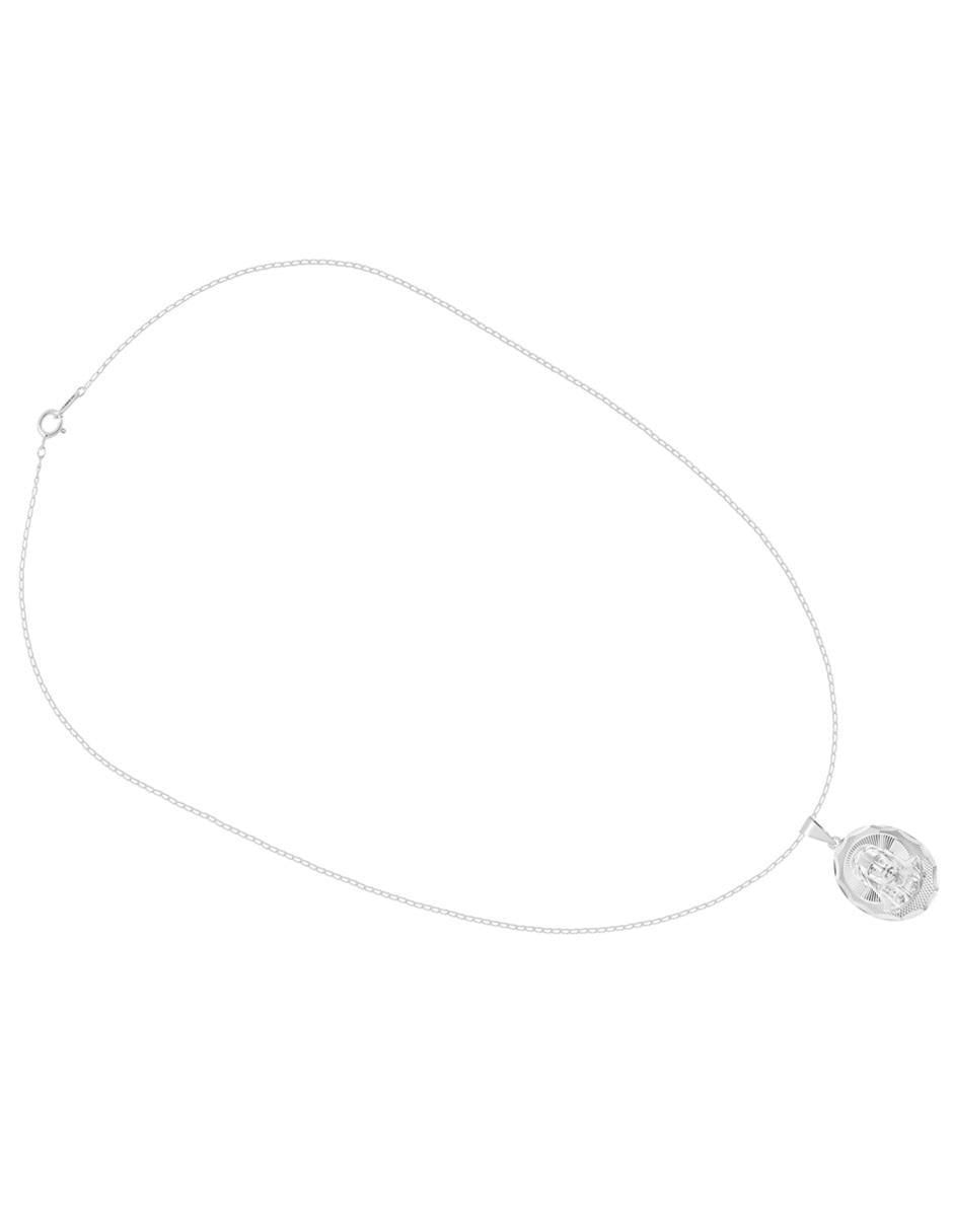 Medalla y cadena Jesús de Nazaret ovalada de plata P 925 2