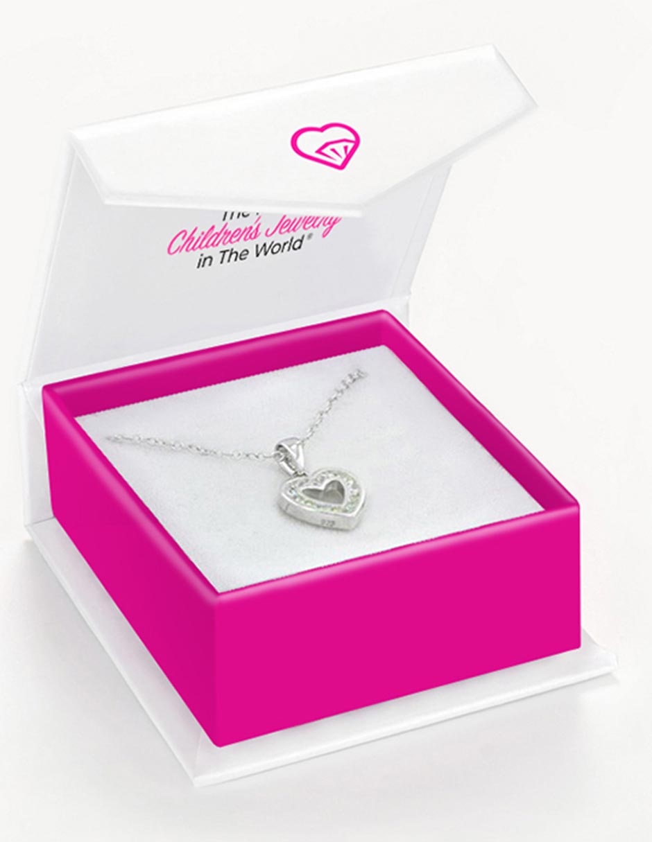 Medalla y cadena de corazón de plata P 925 6