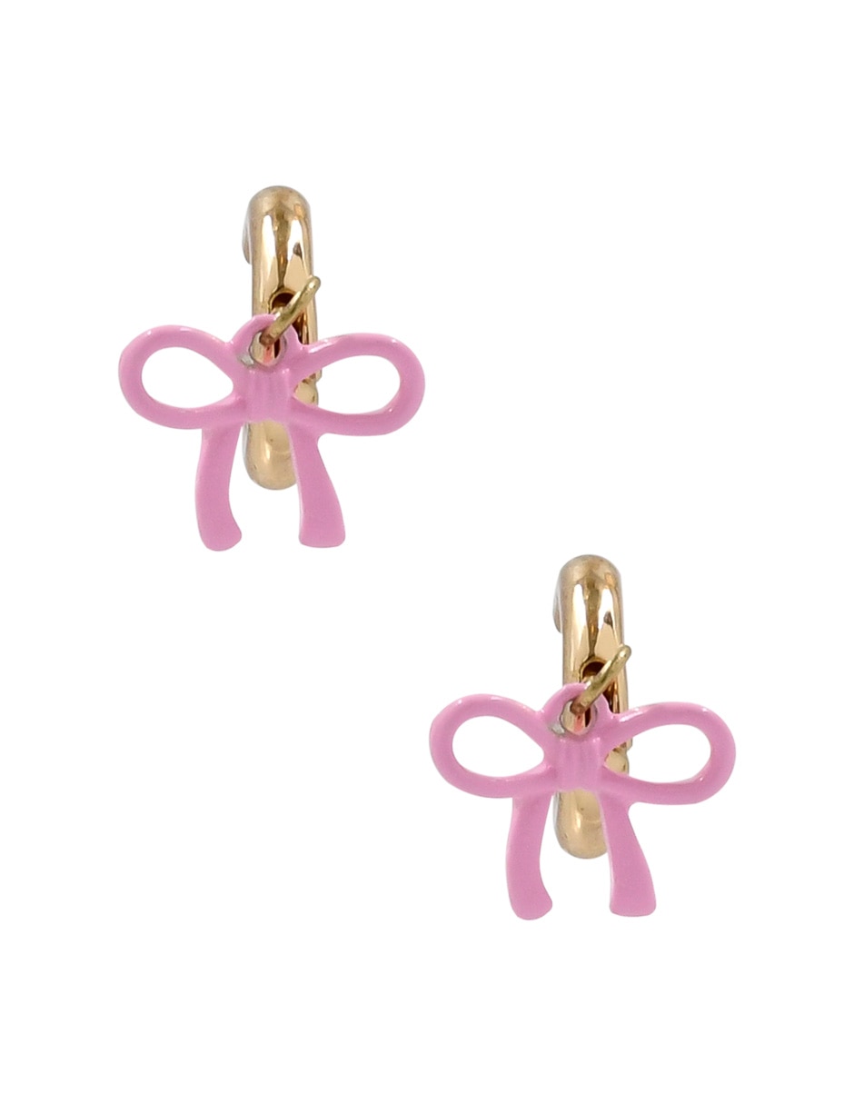 Aretes de moño con acabado brillante Aretes de moño con acabado brillante