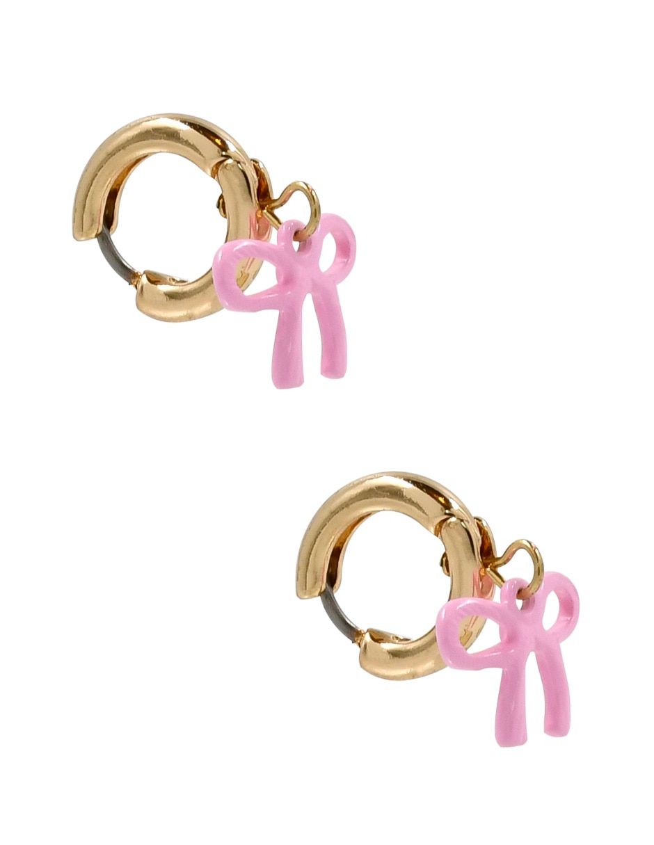 Aretes de moño con acabado brillante 2