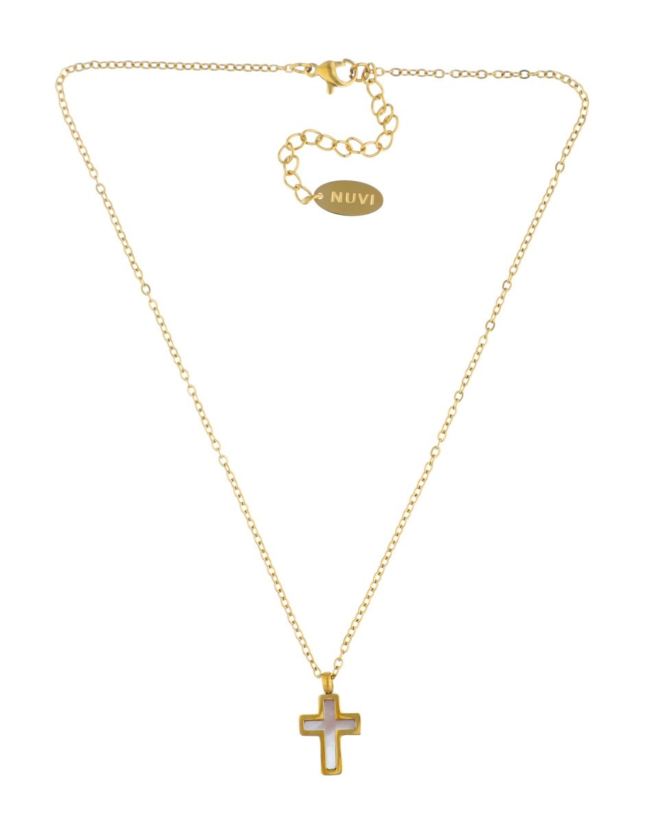 Collar de cruz Perlas 2