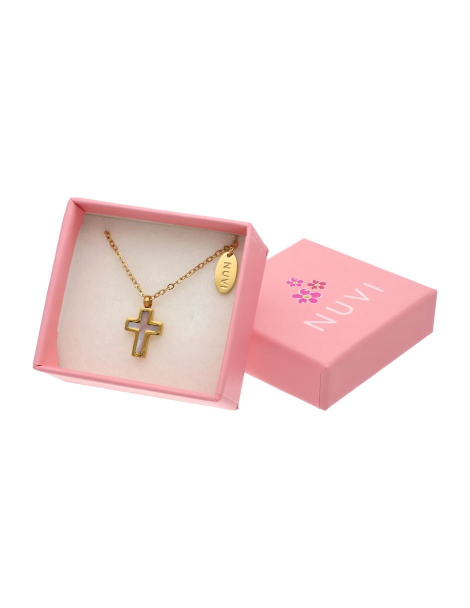 Collar de cruz Perlas 3