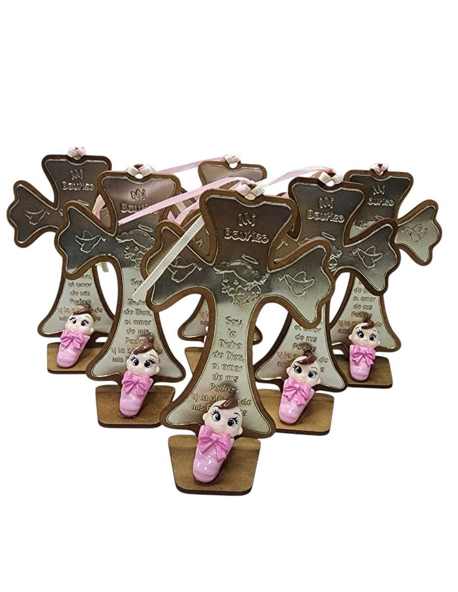 Set cruz de madera de recuerdo para bautizo Set cruz de madera de recuerdo para bautizo