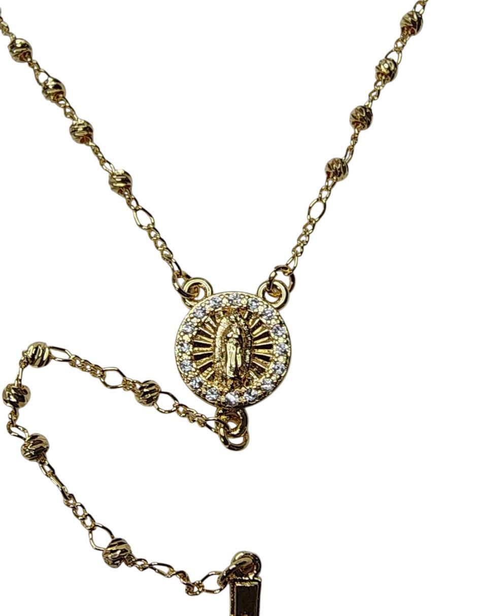 Rosario cadena de acero inoxidable premium con zirconia cúbica 4