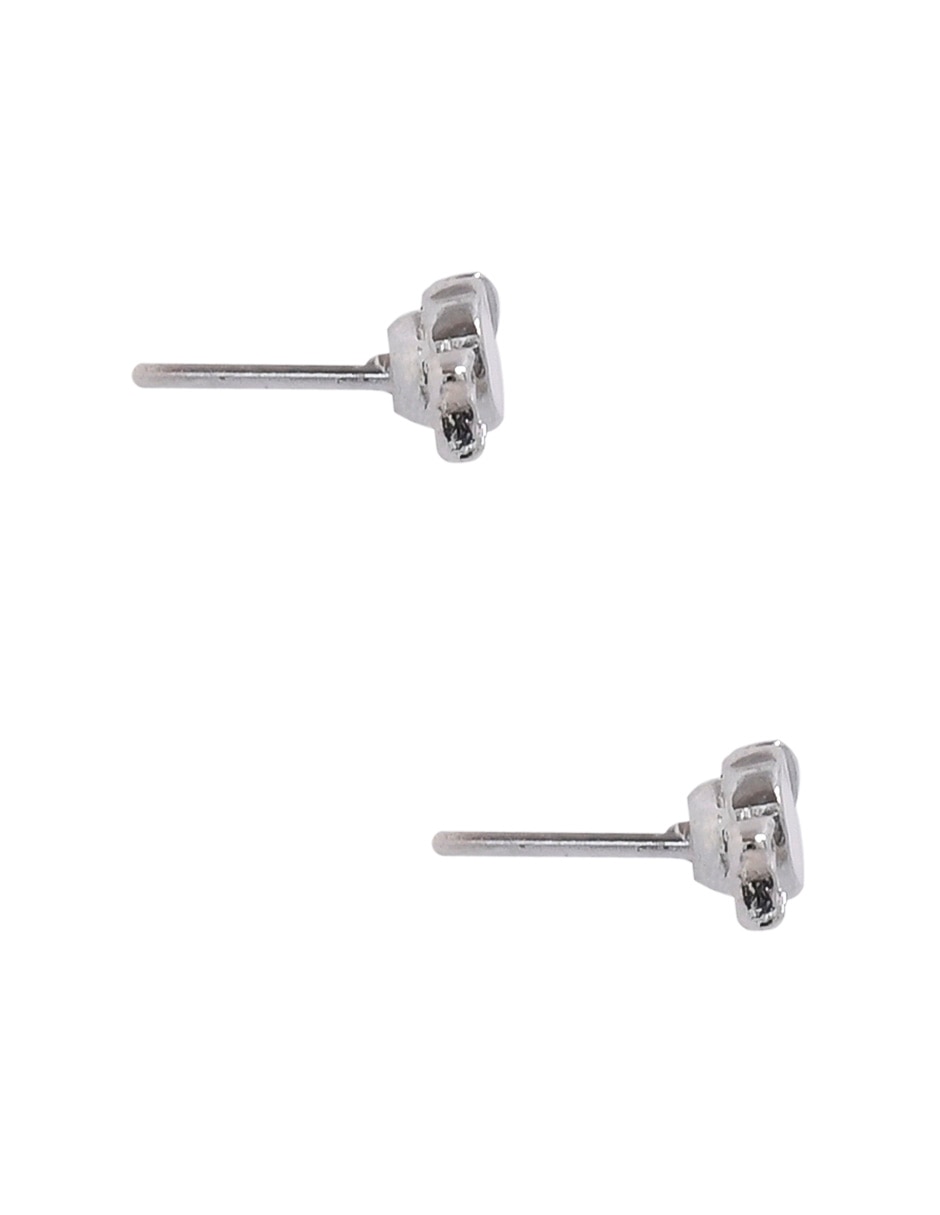 Aretes de corazón con acabado brillante 3