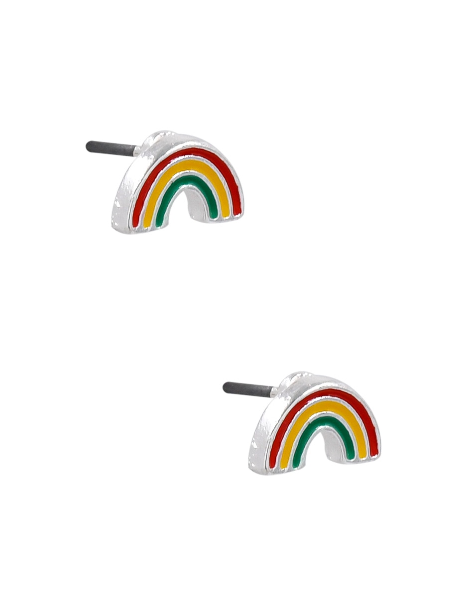 Aretes de arcoíris con acabado brillante 2