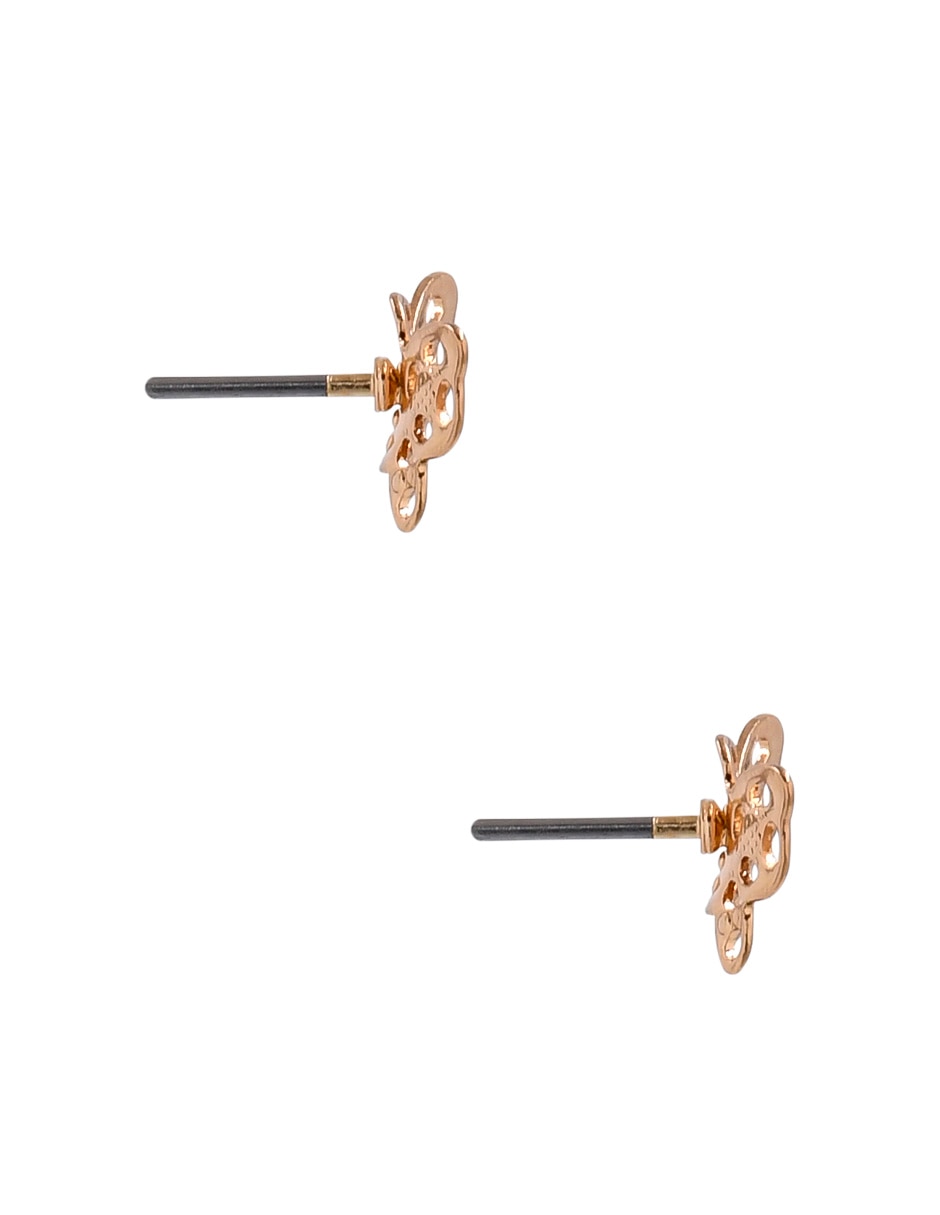 Aretes de mariposa con acabado brillante 3