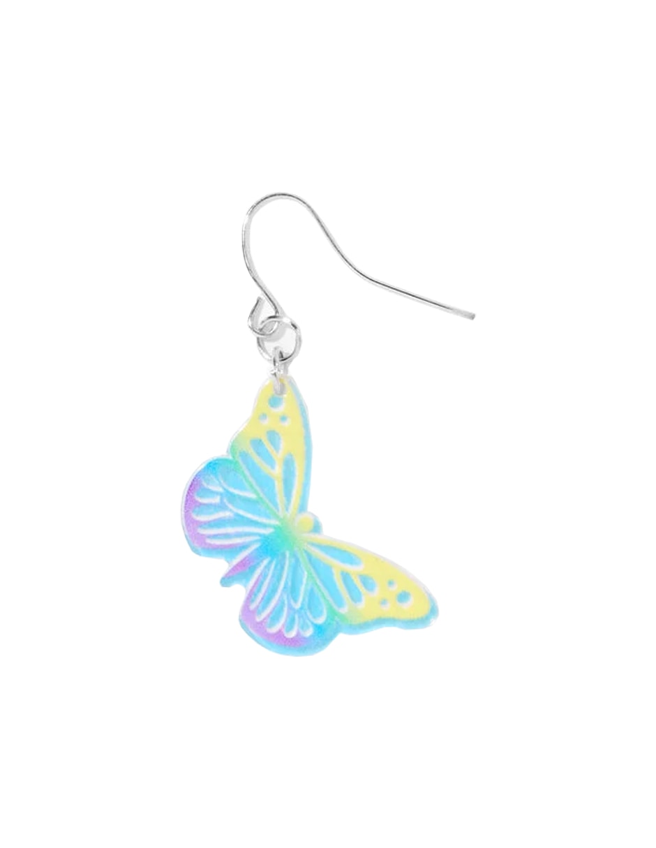 Aretes de mariposa con acabado brillante 2