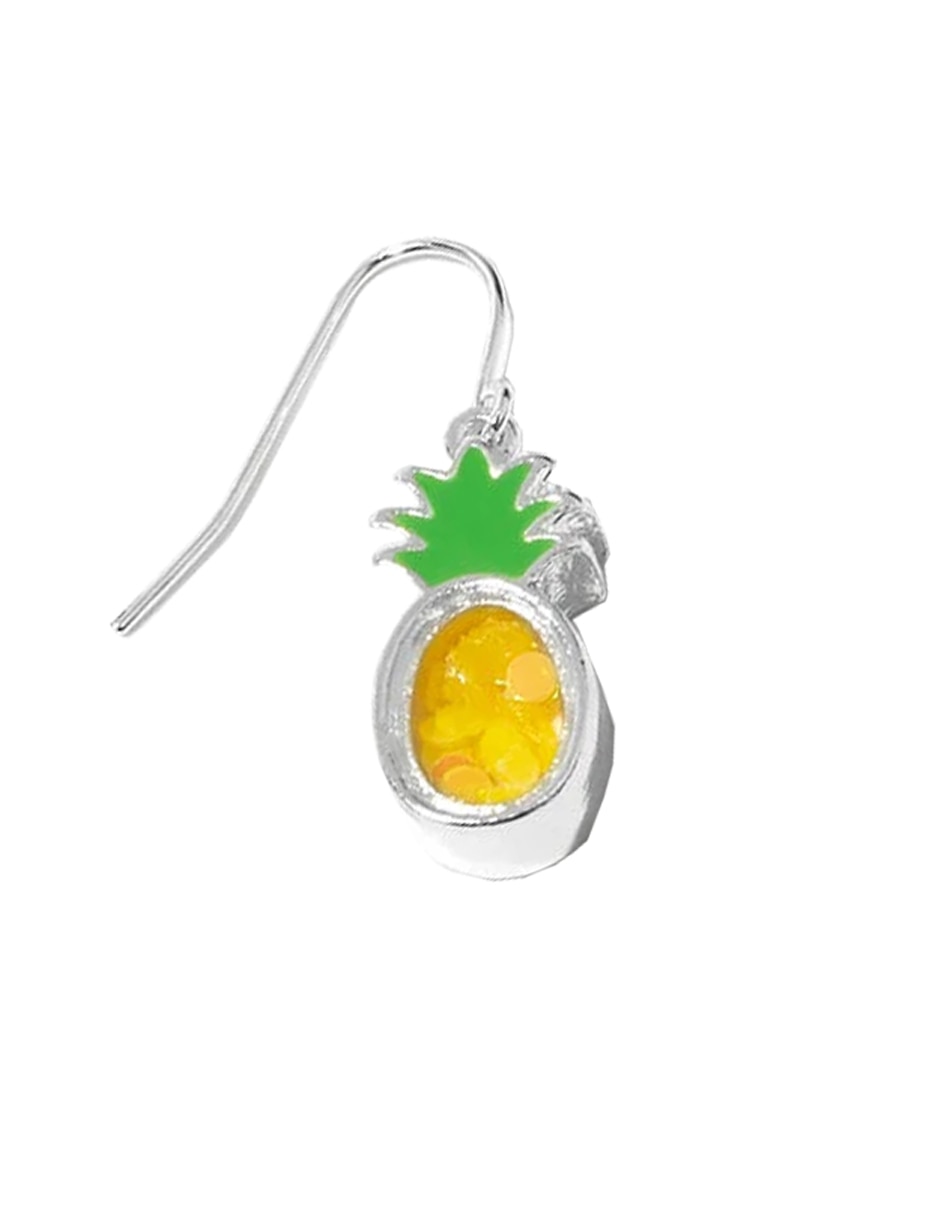 Aretes de piña con acabado brillante