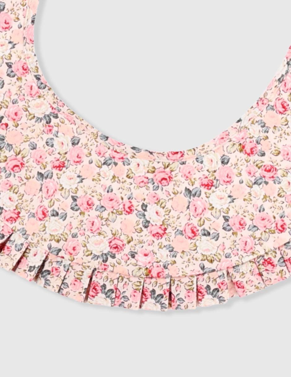 Babero estampado floral de algodón 3