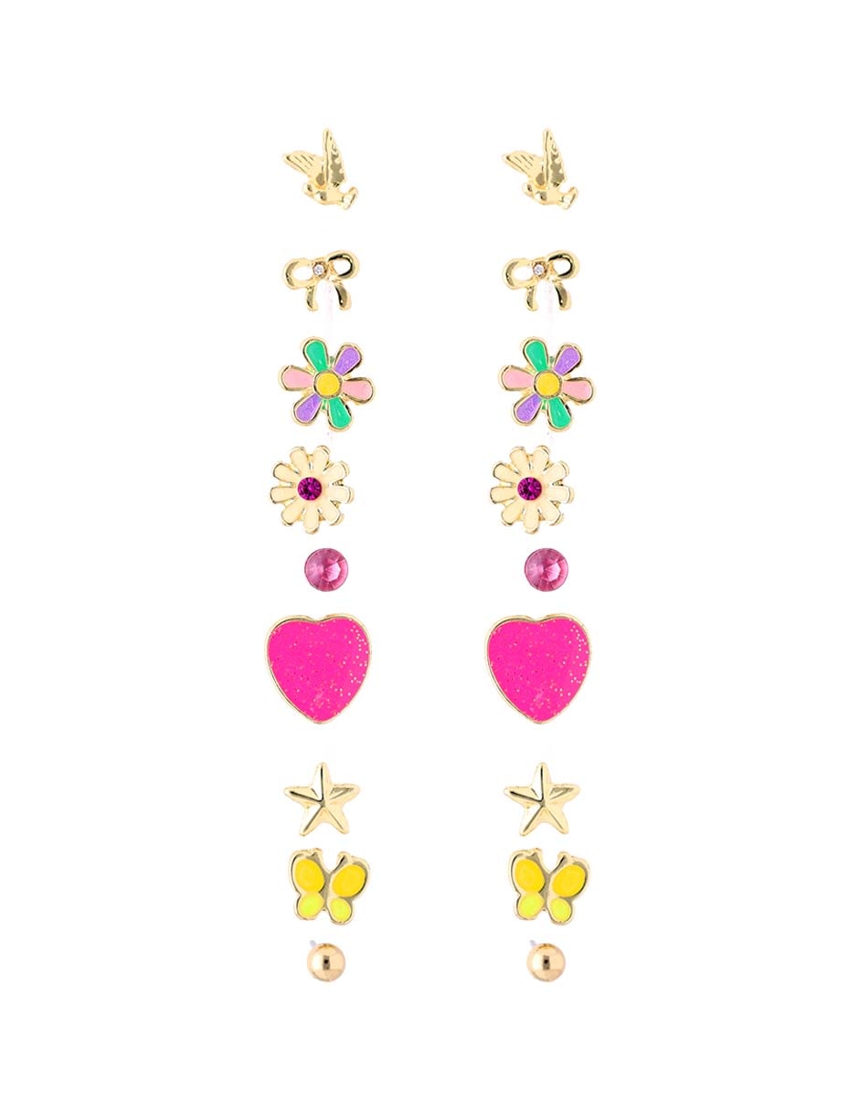 Set de aretes con acabado brillante Set de aretes con acabado brillante