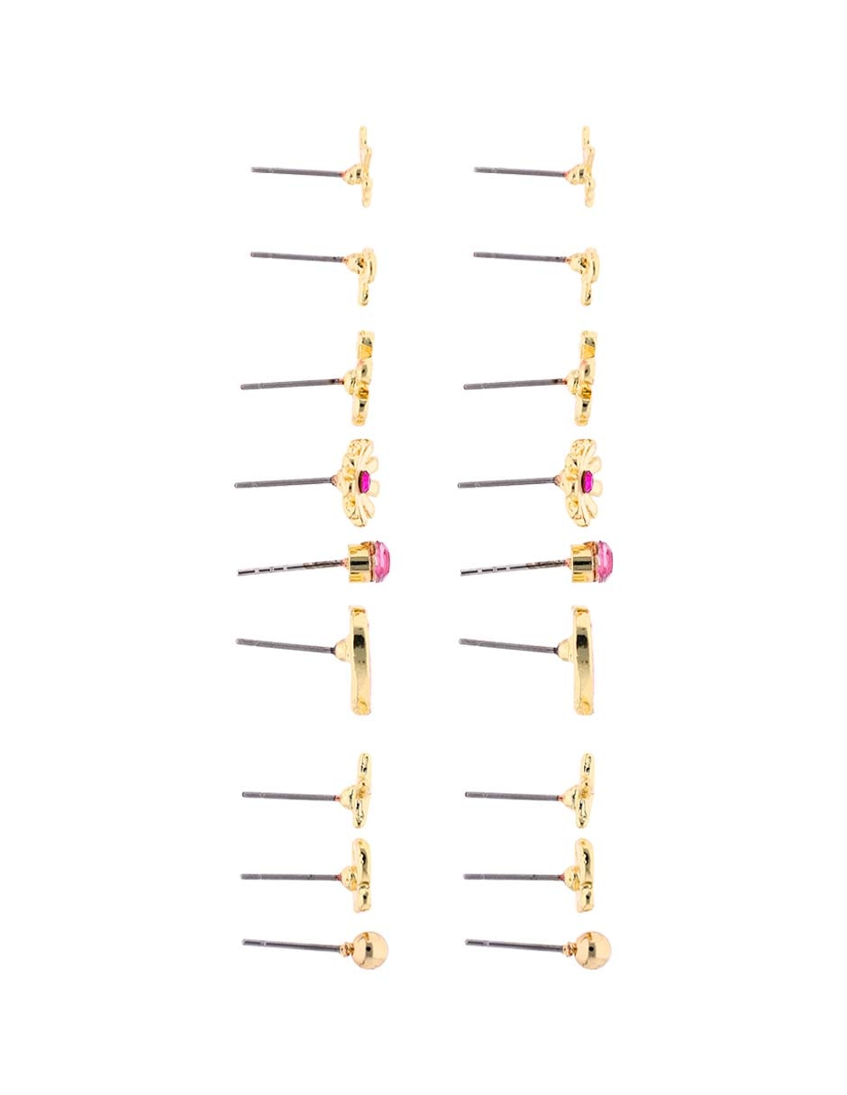 Set de aretes con acabado brillante 3