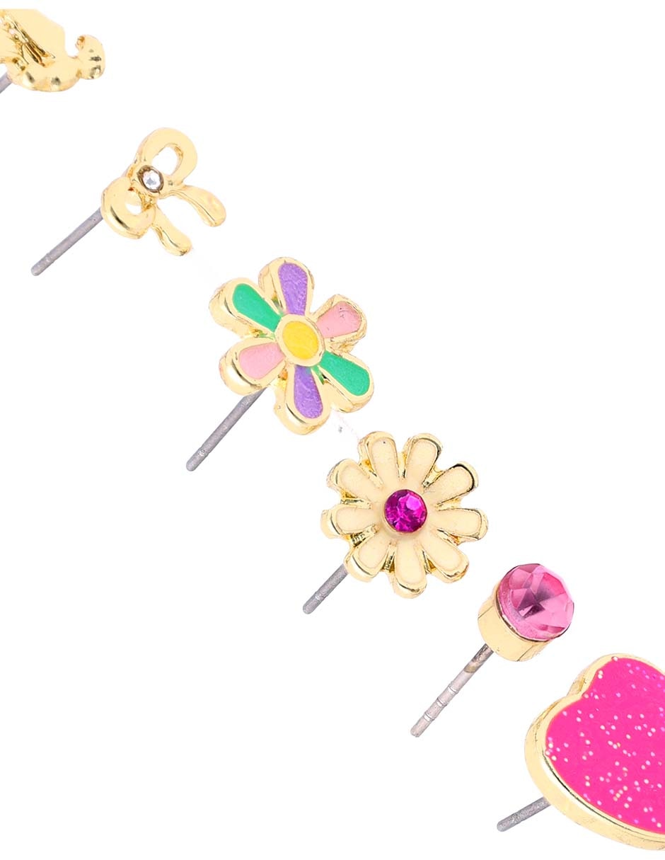 Set de aretes con acabado brillante 4