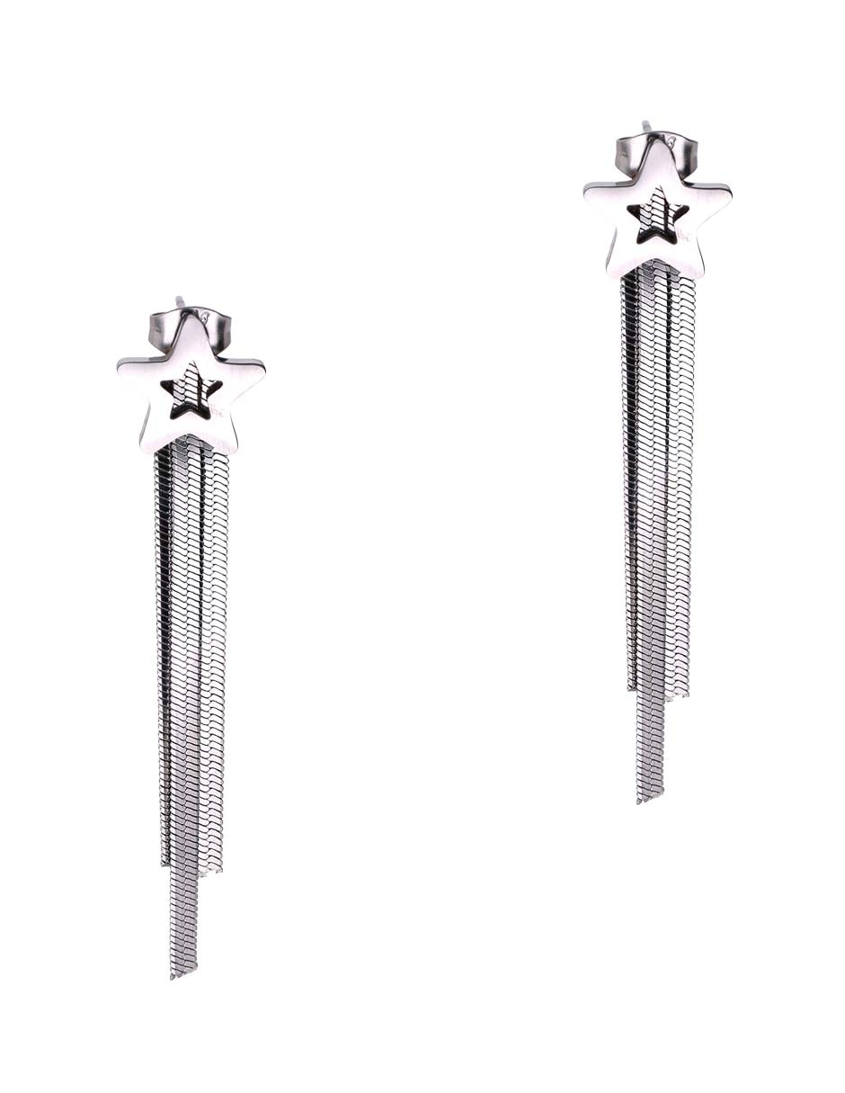 Aretes de estrella con acabado brillante Aretes de estrella con acabado brillante