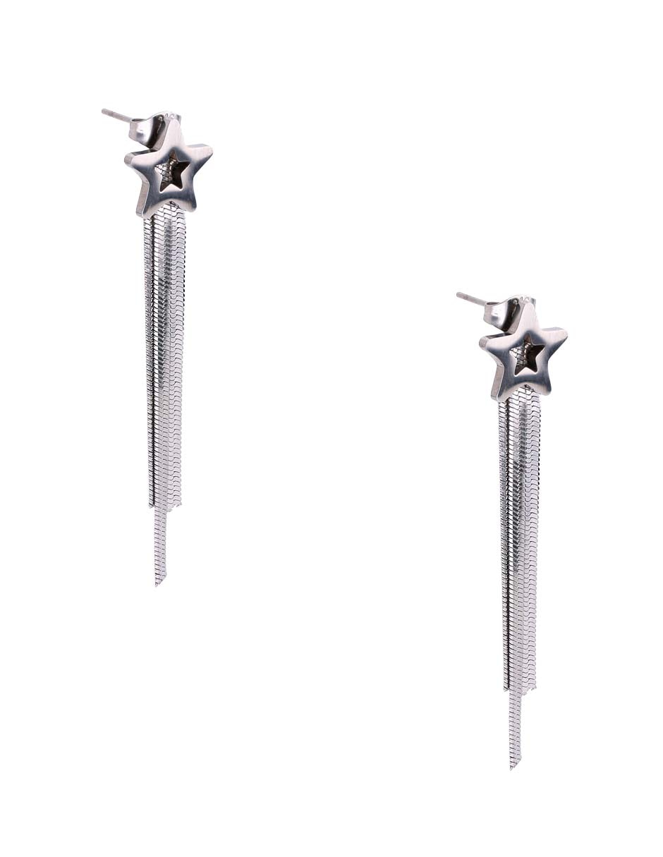 Aretes de estrella con acabado brillante 2