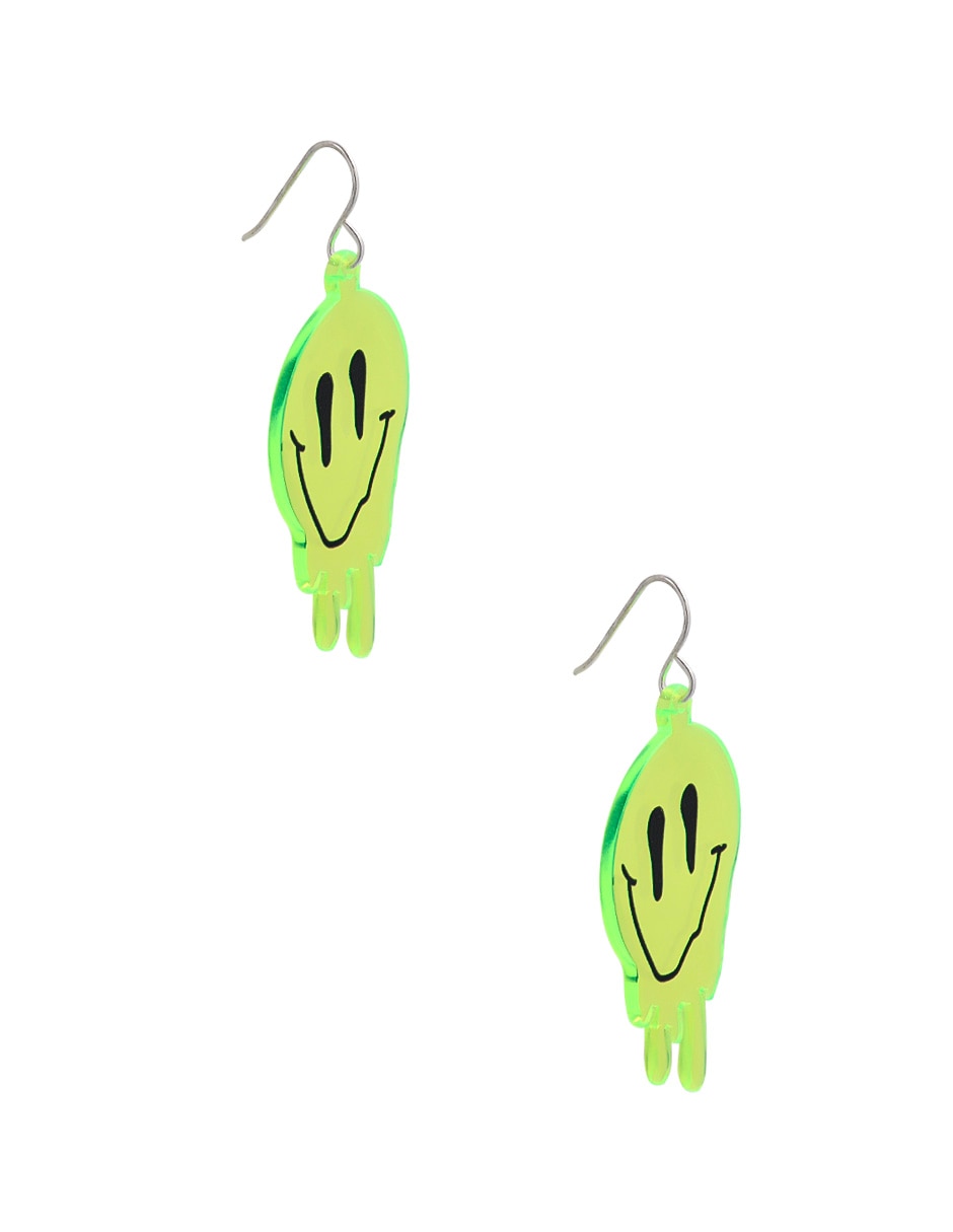 Aretes largos de fantasma con acabado mate 2
