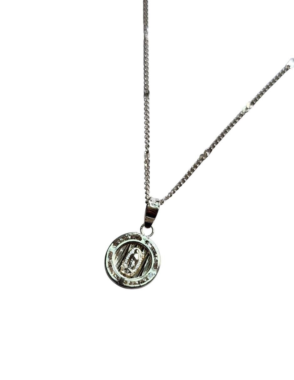 Medalla y cadena Virgen de Guadalupe de plata P 925 5