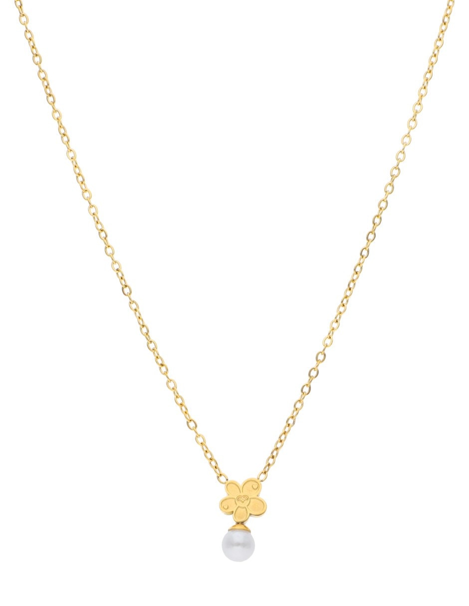 Collar con dije de flor