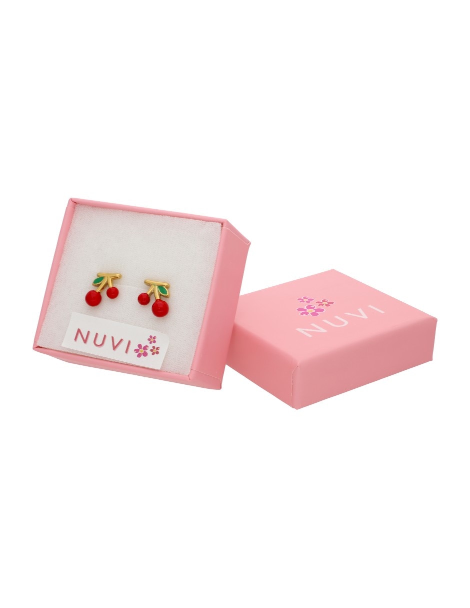 Broqueles "de (si aplica)" cereza no aplica frutitas nuvi "de" acero inoxidable sin kilataje "con acabado" brillante sin gema 7