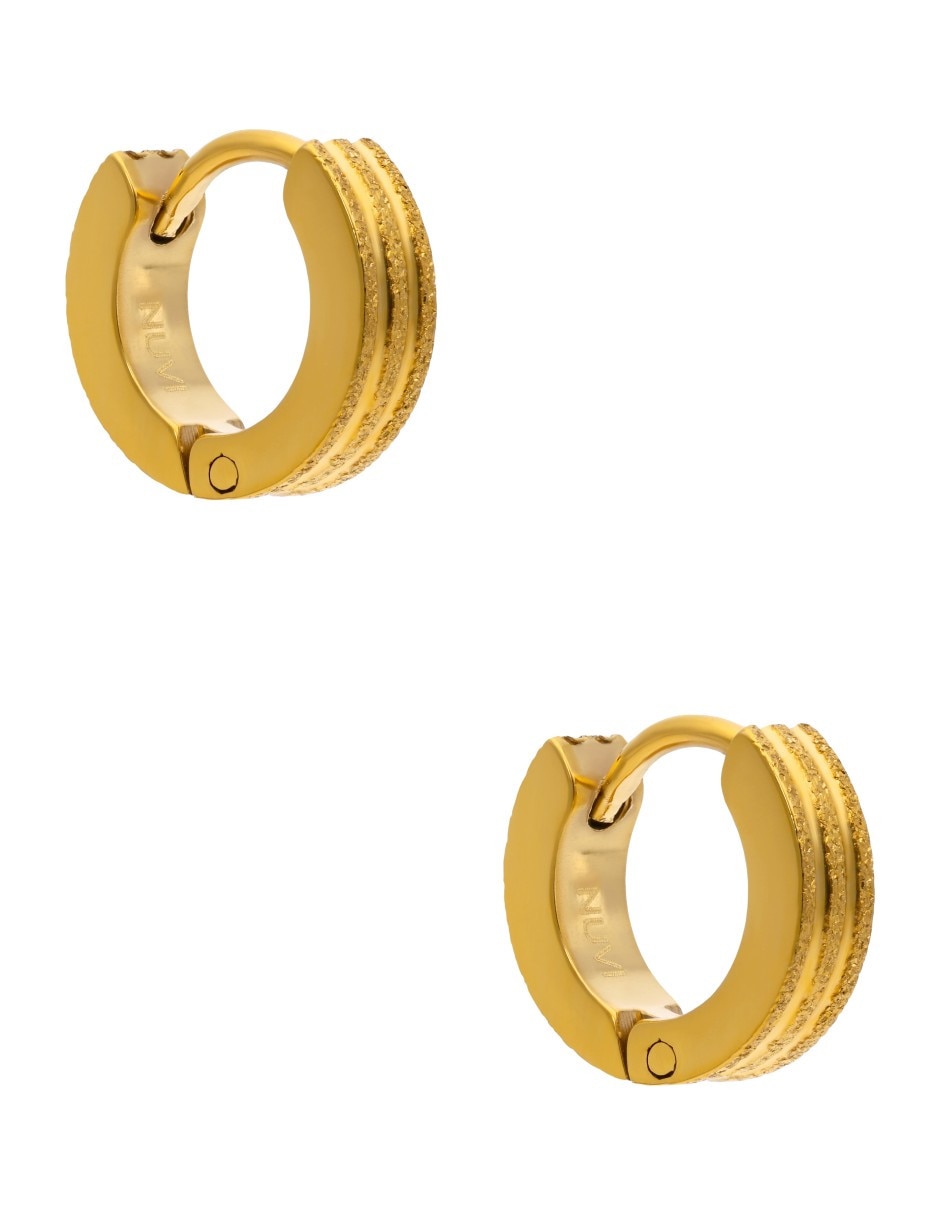 Aretes de círculo con acabado brillante 5