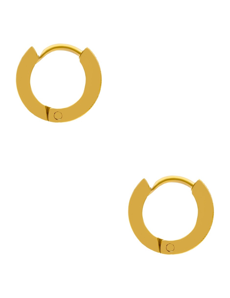 Aretes de círculo con acabado brillante 6