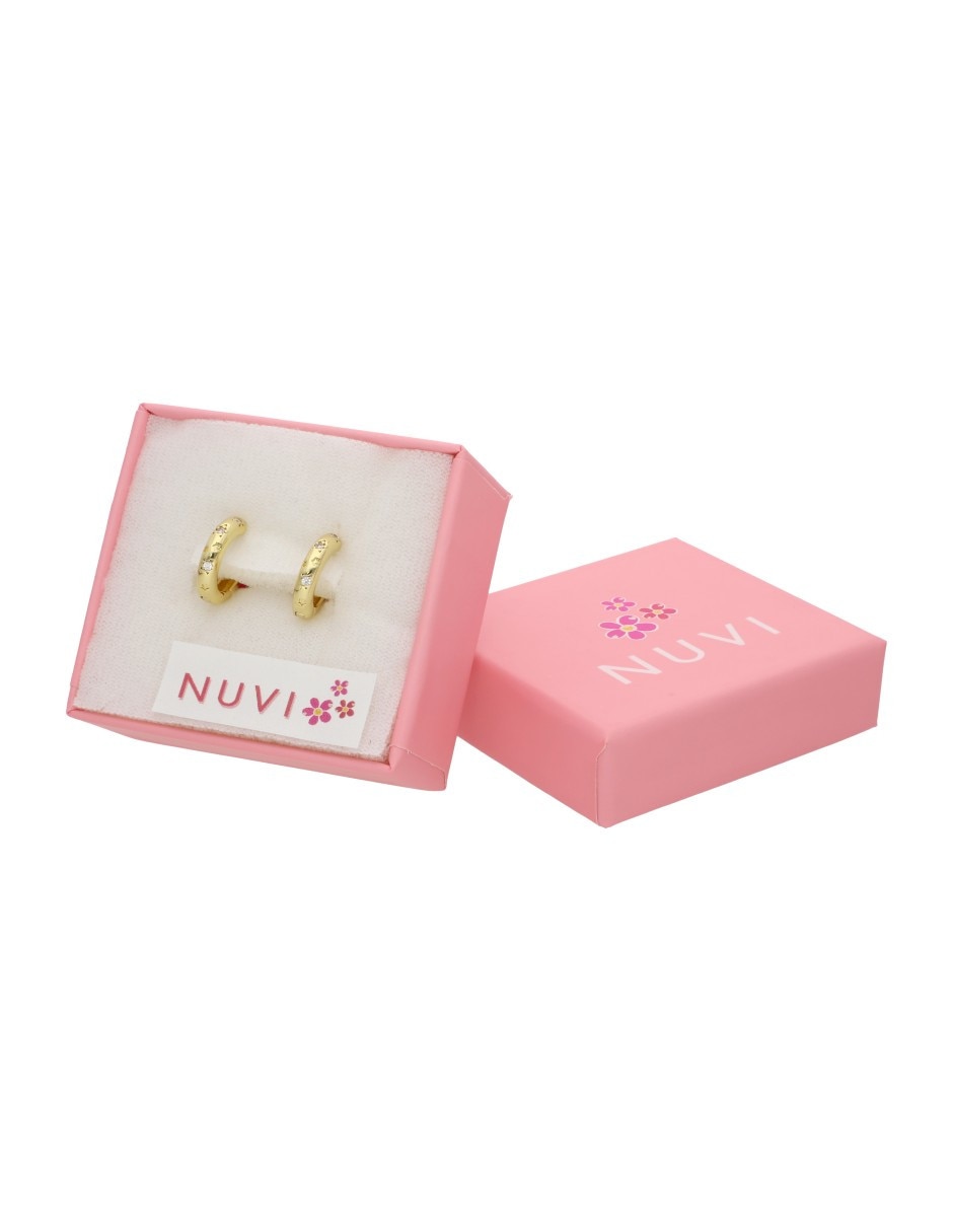 Aretes de círculo con acabado brillante 5