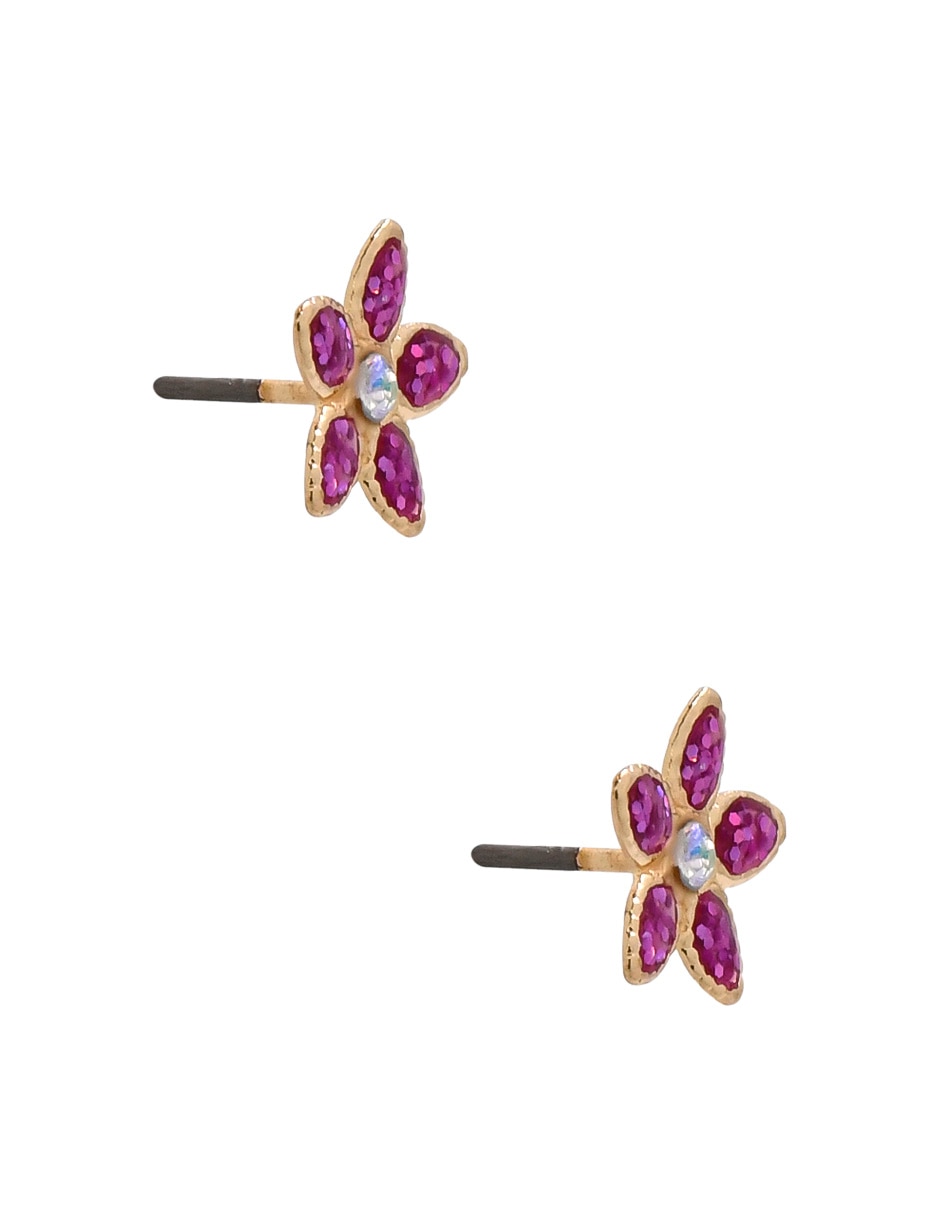 Set de aretes con acabado brillante 2