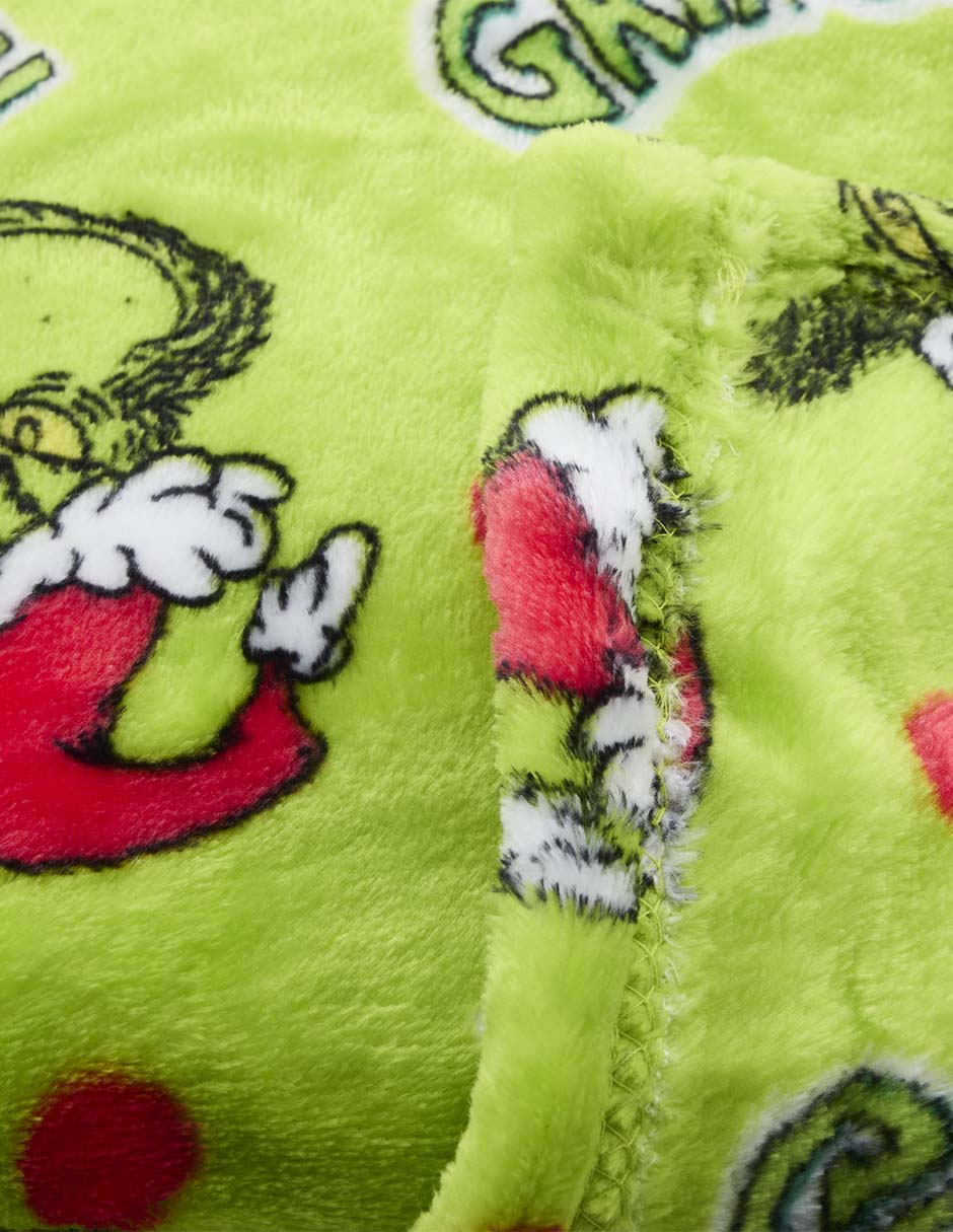 Cobija de tejido suave Grinch para niña 4