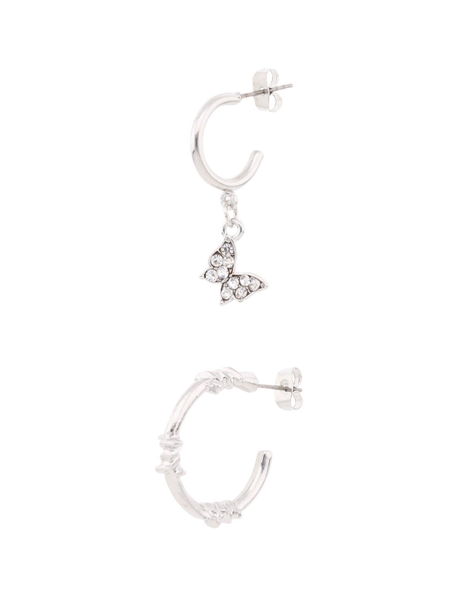 Set de aretes con acabado brillante 5