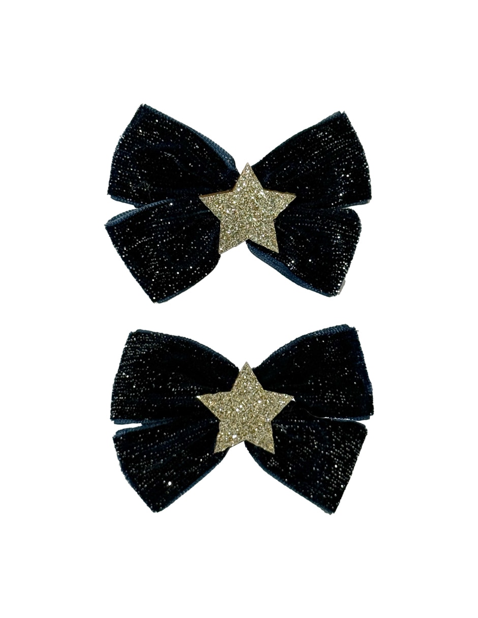 Set de 2 moños para cabello con aplicación broche