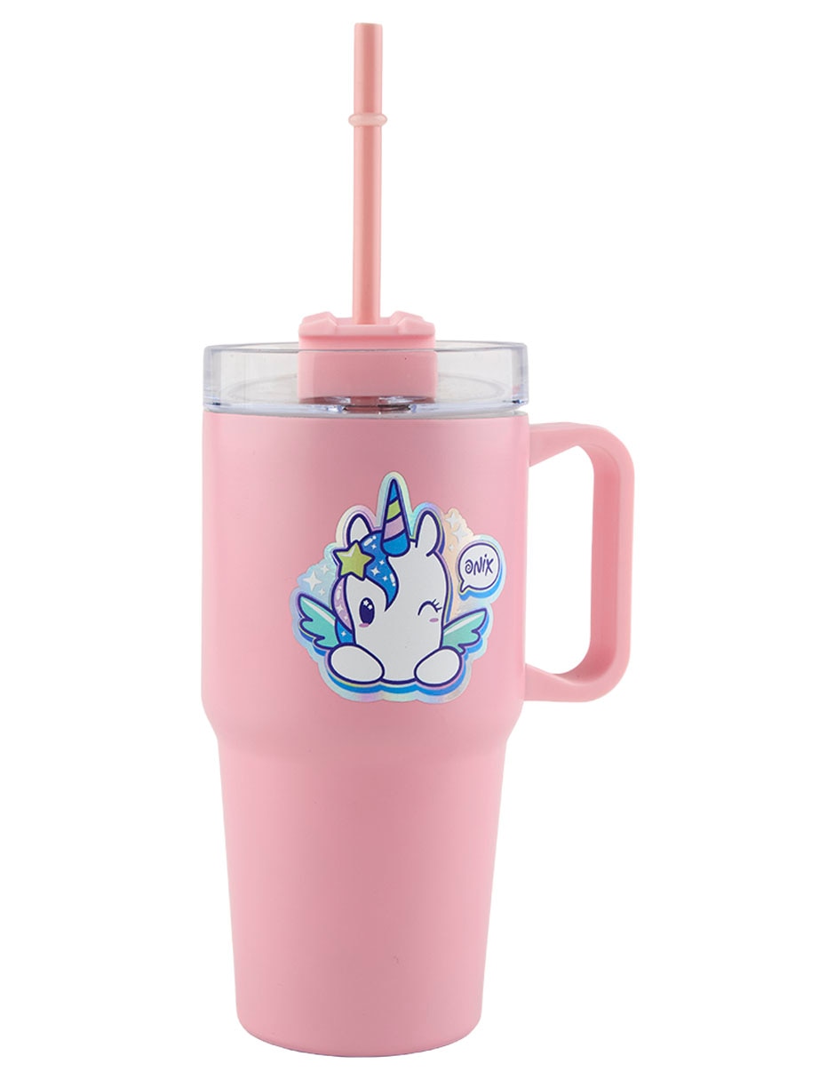 Vaso con tapa y popote 2