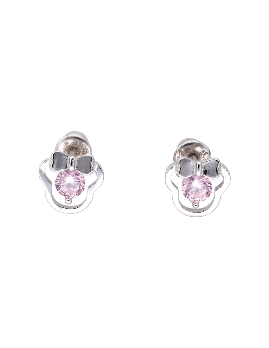 Aretes cortos de plata P 925 con acabado pulido