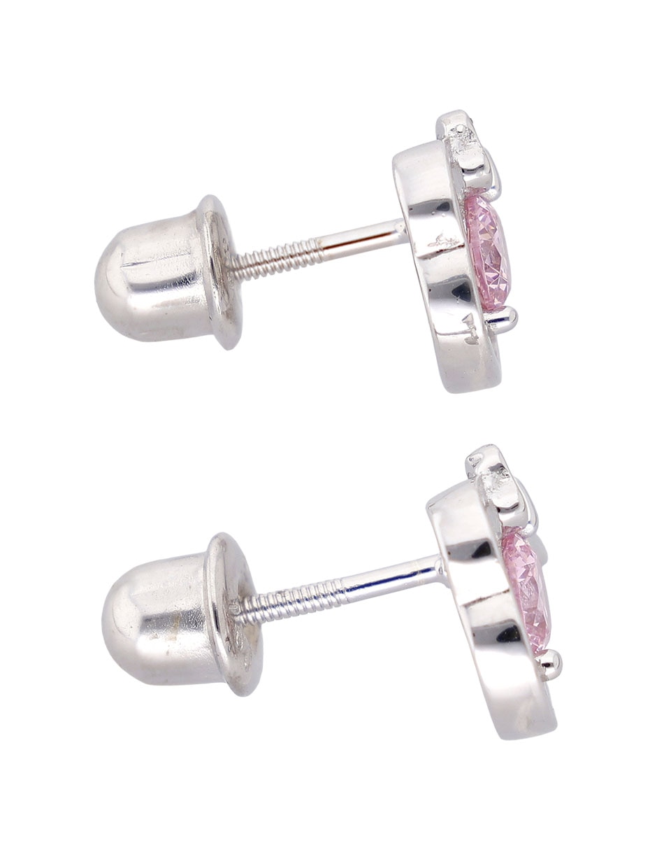 Aretes cortos de plata P 925 con acabado pulido 3
