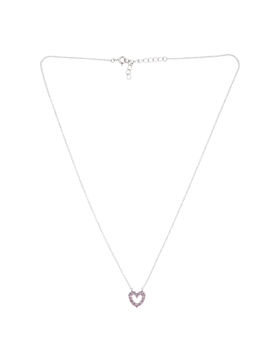 Cadena de corazón de Plata P 925 2
