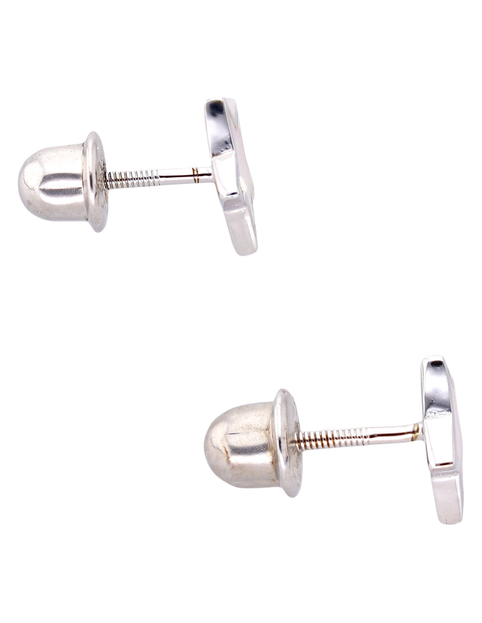 Aretes cortos de estrella de plata P 925 con acabado pulido 3