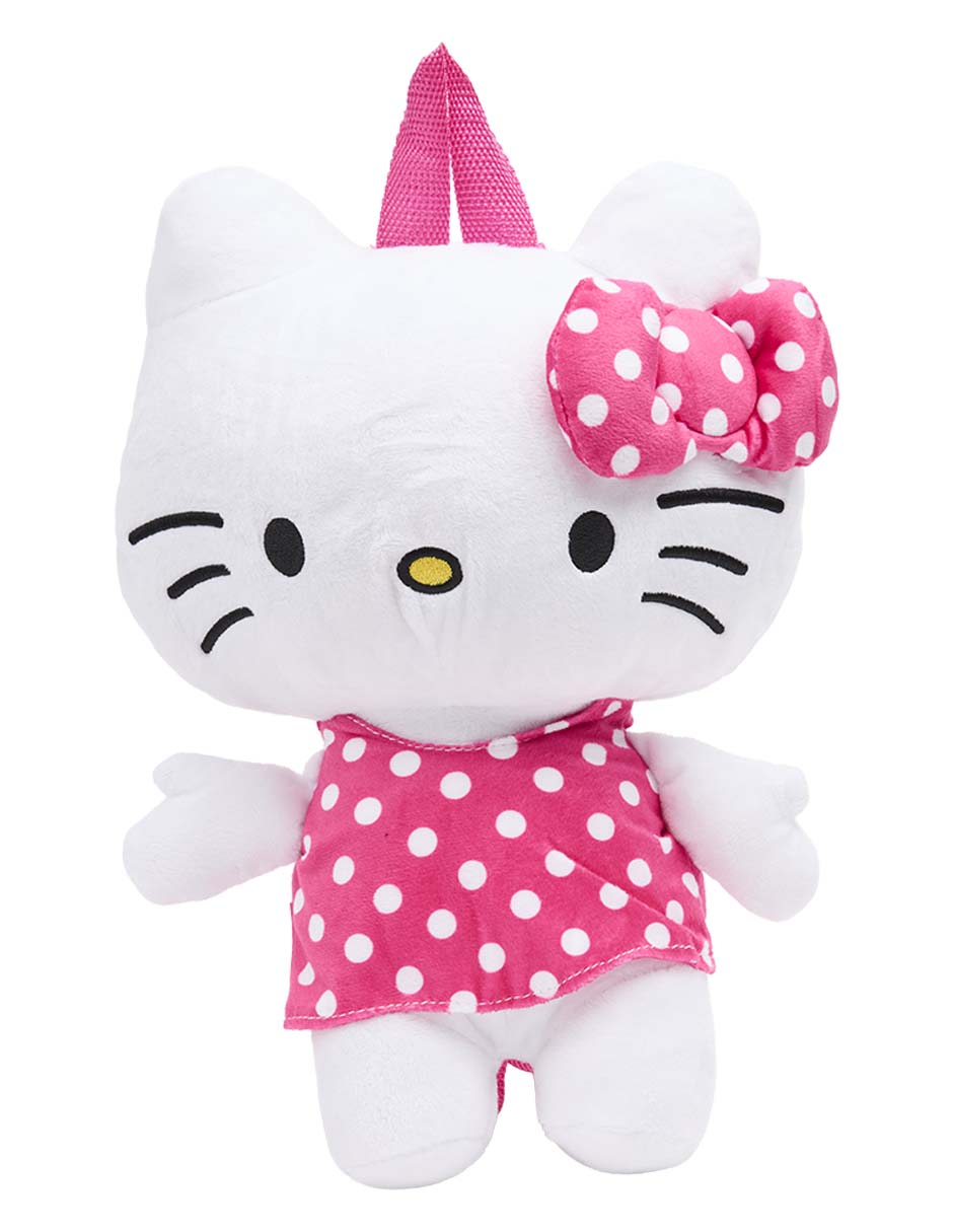 Mochila de peluche infantil Hello Kitty Sanrio para niña