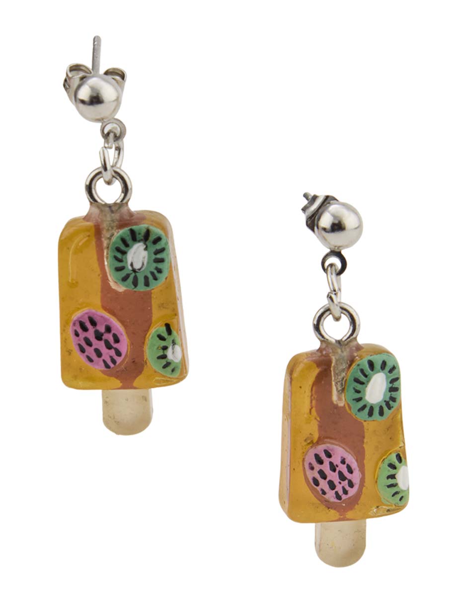 Set de aretes de paleta con acabado brillante 2