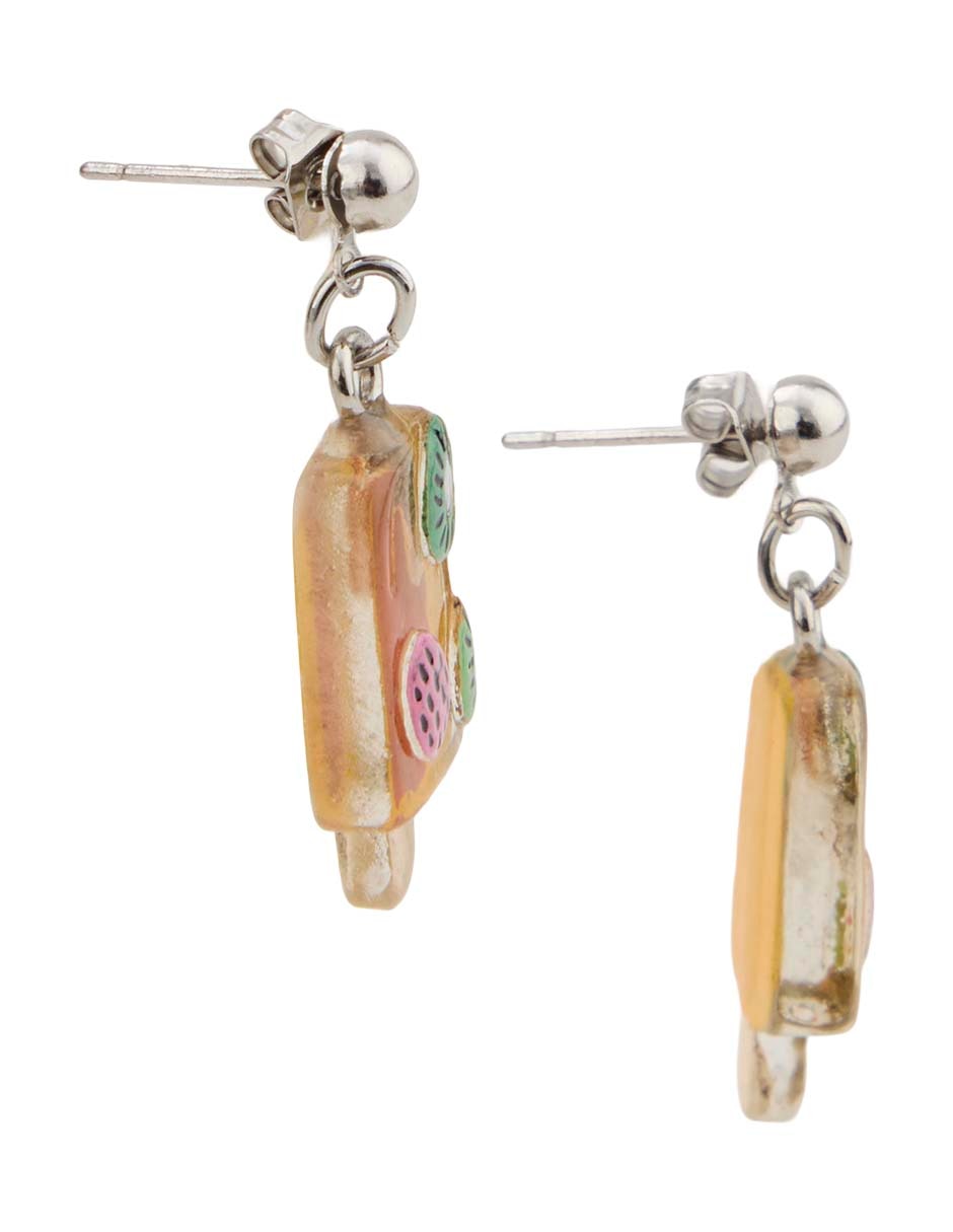 Set de aretes de paleta con acabado brillante 4