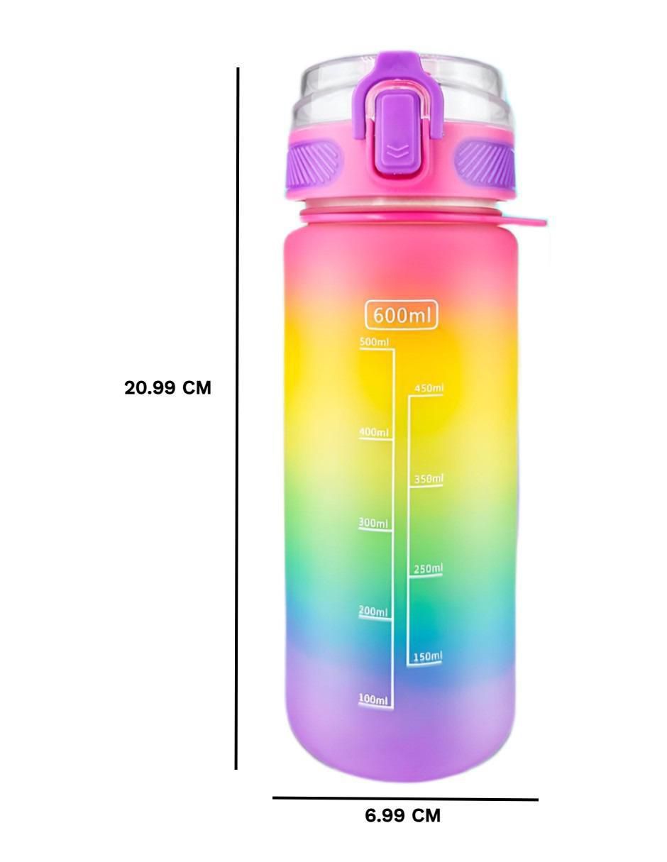 Botella de agua unicornio con tapa rosca 600 ml 3