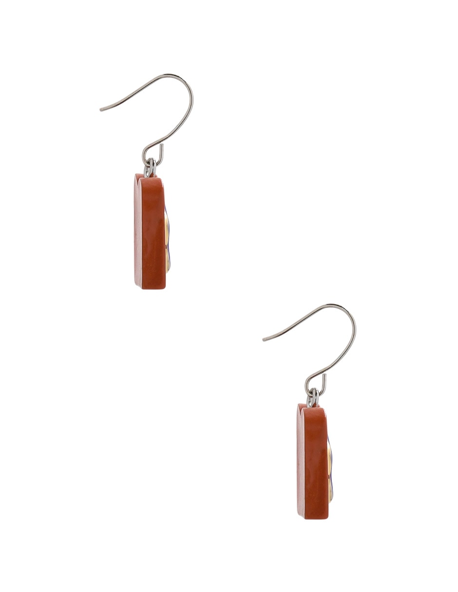 Aretes largos con acabado mate 3