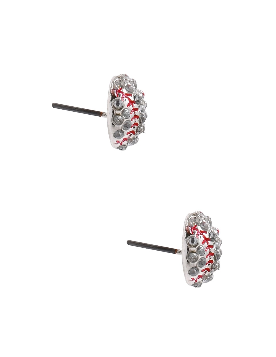 Aretes Cortos circulares con acabado brillante fantasía 3