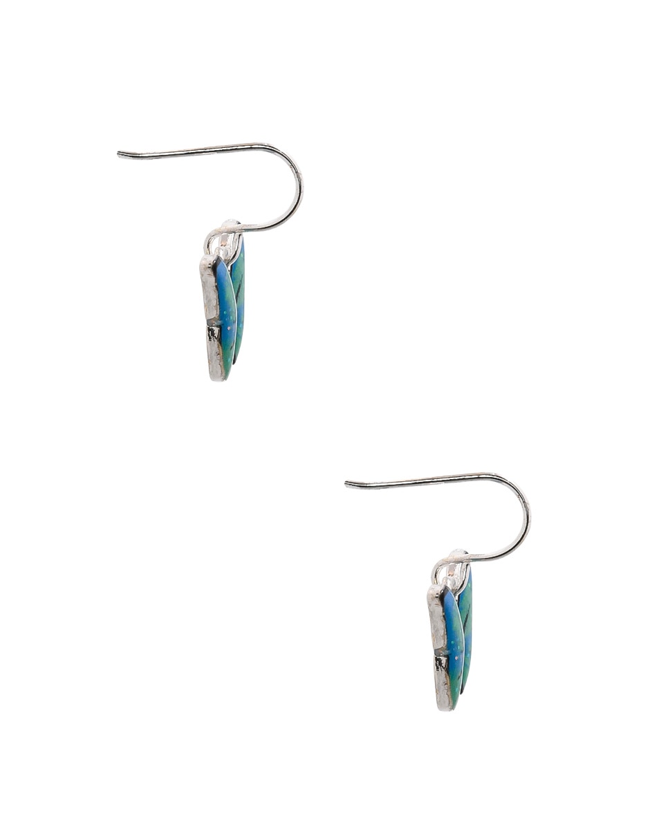 Aretes largos mariposa con acabado brillante fantasía 3