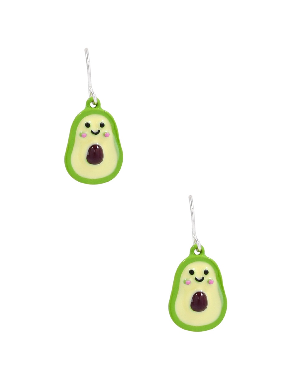 Aretes largos forma de aguacate con acabado mate Aretes largos forma de aguacate con acabado mate