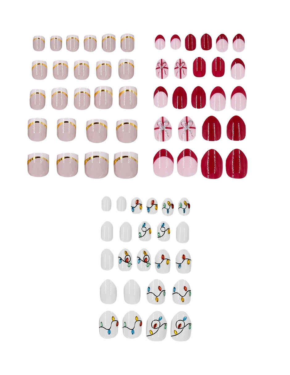 Set uñas press on con 60 piezas