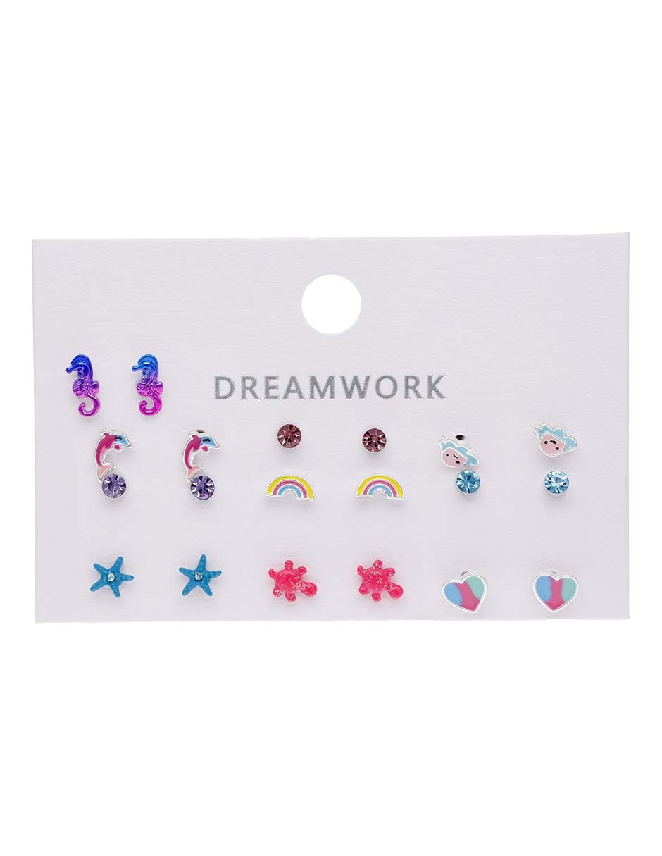 Set de aretes con acabado brillante 7